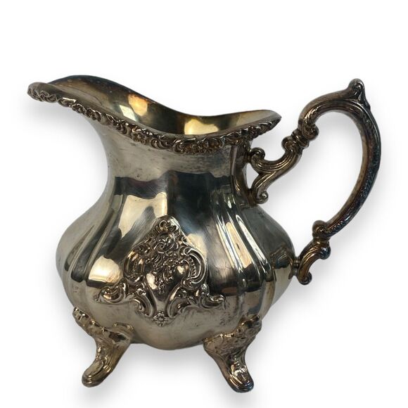 Vintage Silver Plated Unique Tea Poured Creamer C72Q‎ - Picture 2 of 8